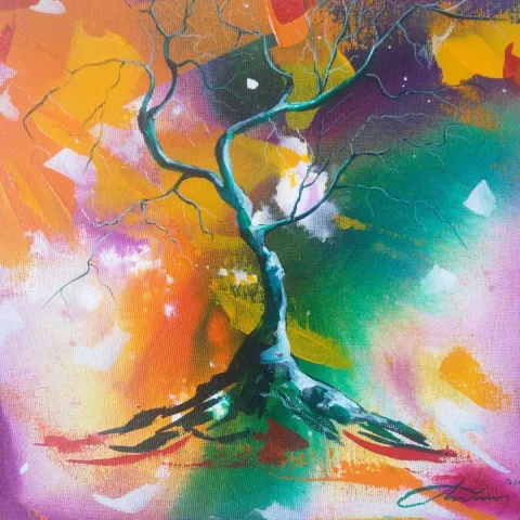 OKAN BOYDAŞ — “İsimsiz”, 2019 "İsimsiz" eseri OKAN BOYDAŞ tarafından 2019 yılında 25x25 cm ölçülerinde Tuval üzeri yağlı boya tekniği ile yapılmıştır.