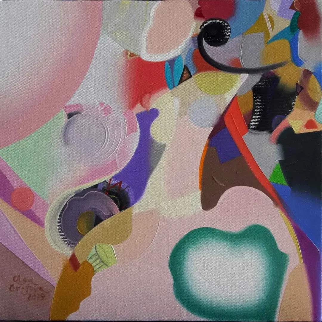 OLGA GRAFOVA DİLEK — “İsimsiz”, 2019 "İsimsiz" eseri OLGA GRAFOVA DİLEK tarafından 2019 yılında 25x25 cm ölçülerinde Tuval üzeri yağlı boya tekniği ile yapılmıştır.