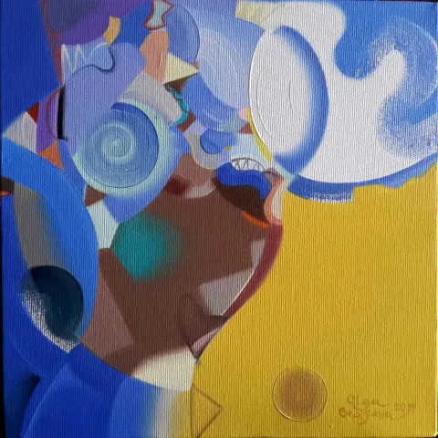"İsimsiz" eseri OLGA GRAFOVA DİLEK tarafından 2019 yılında 25x25 cm ölçülerinde Tuval üzeri yağlı boya tekniği ile yapılmıştır.
