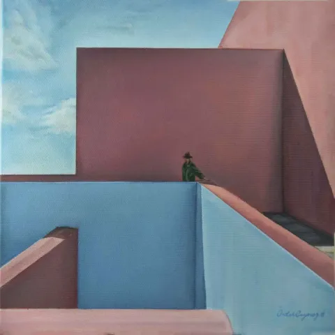 ÖNDER CAYMAZ — “İsimsiz”, 2019 "İsimsiz" eseri ÖNDER CAYMAZ tarafından 2019 yılında 25x25 cm ölçülerinde Tuval üzeri yağlı boya tekniği ile yapılmıştır.