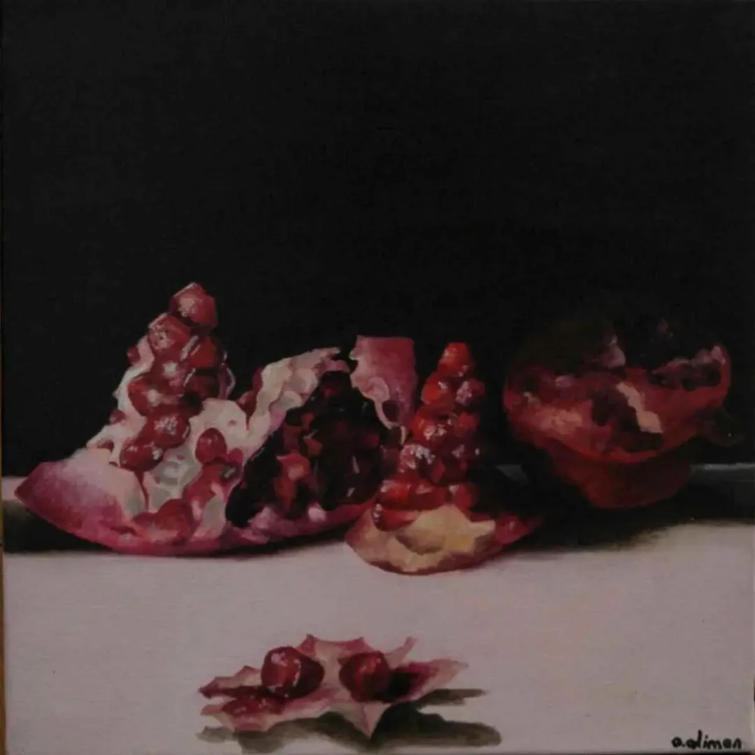 ÖZLEM ALİMAN — “İsimsiz”, 2019 "İsimsiz" eseri ÖZLEM ALİMAN tarafından 2019 yılında 25x25 cm ölçülerinde Tuval üzeri yağlı boya tekniği ile yapılmıştır.