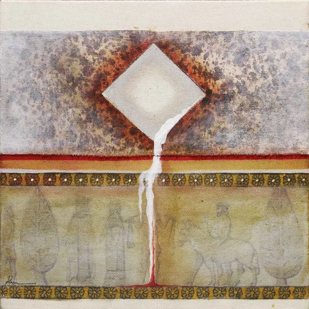 PARVİN GHORBANZADEH DİZAJİ — “İsimsiz”, 2019 "İsimsiz" eseri PARVİN GHORBANZADEH DİZAJİ tarafından 2019 yılında 25x25 cm ölçülerinde Tuval üzeri karışık teknik tekniği ile yapılmıştır.