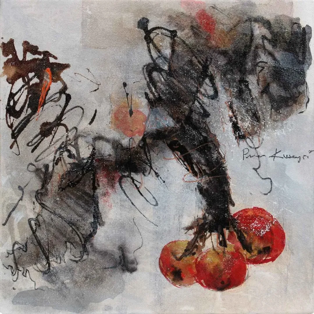 PINAR KUSEYRİ — “İsimsiz”, 2019 "İsimsiz" eseri PINAR KUSEYRİ tarafından 2019 yılında 25x25 cm ölçülerinde Tuval üzeri yağlı boya tekniği ile yapılmıştır.