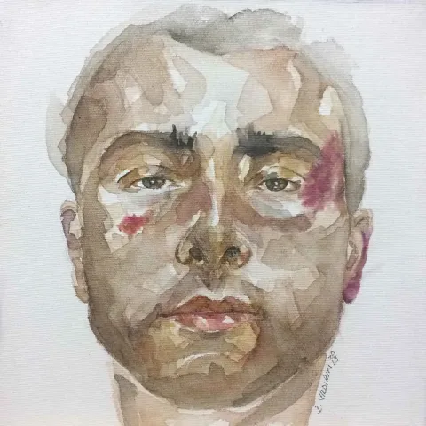 "İsimsiz" eseri RABİA YILDIRIM tarafından 2019 yılında 25x25 cm ölçülerinde Tuval üzeri akrilik boya tekniği ile yapılmıştır.