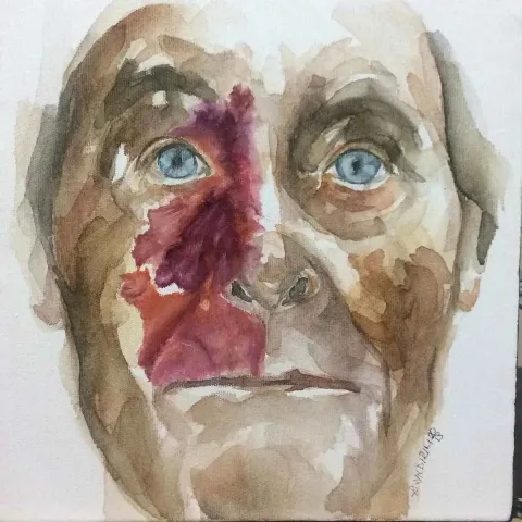 RABİA YILDIRIM — “Untitled”, 2019 "İsimsiz" eseri RABİA YILDIRIM tarafından 2019 yılında 25x25 cm ölçülerinde Tuval üzeri akrilik boya tekniği ile yapılmıştır.