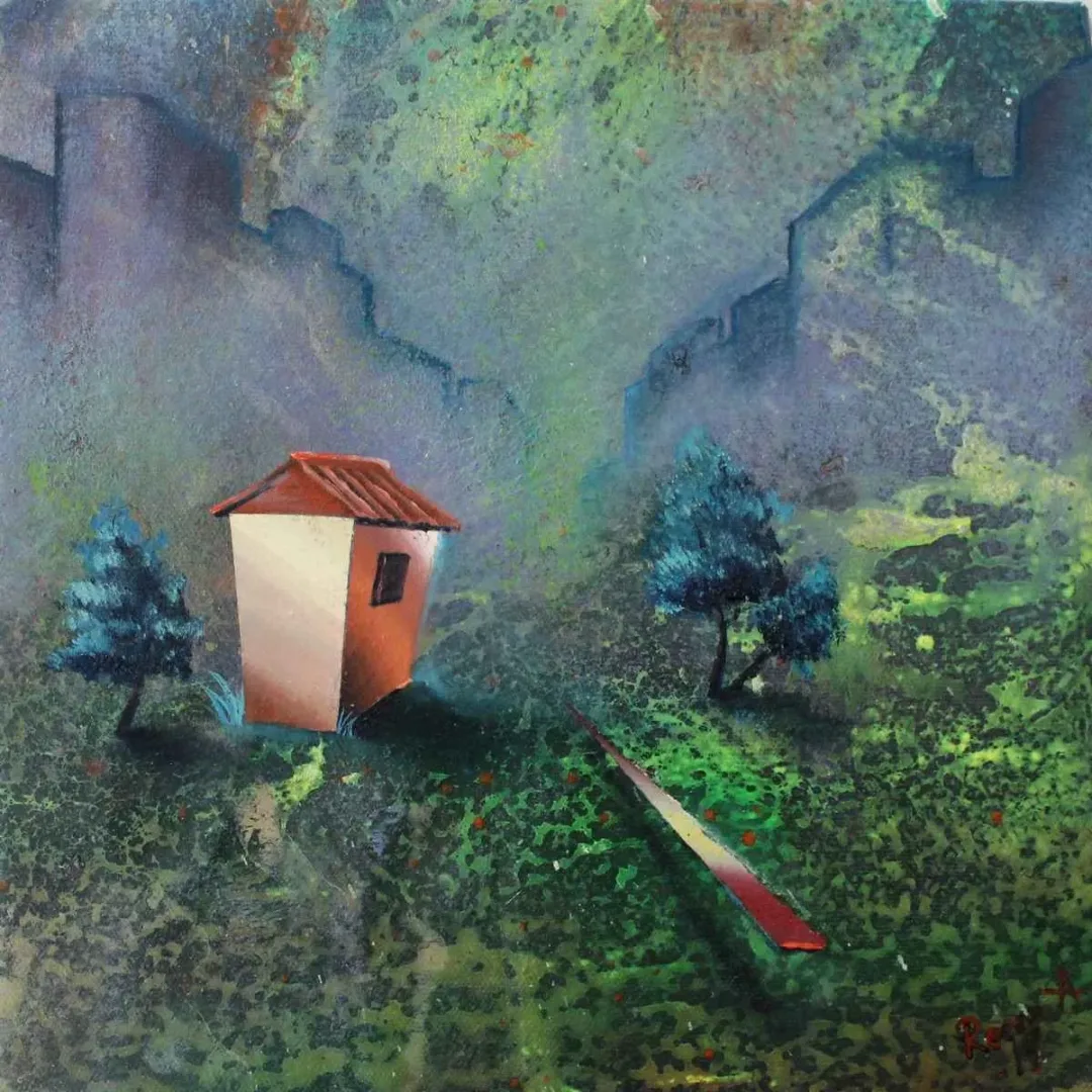 RECEP AKSU — “İsimsiz”, 2019 "İsimsiz" eseri RECEP AKSU tarafından 2019 yılında 25x25 cm ölçülerinde Tuval üzeri yağlı boya tekniği ile yapılmıştır.