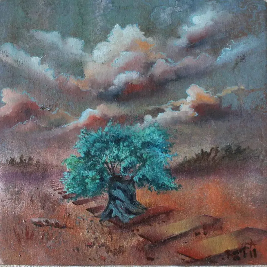 RECEP AKSU — “İsimsiz”, 2019 "İsimsiz" eseri RECEP AKSU tarafından 2019 yılında 25x25 cm ölçülerinde Tuval üzeri yağlı boya tekniği ile yapılmıştır.