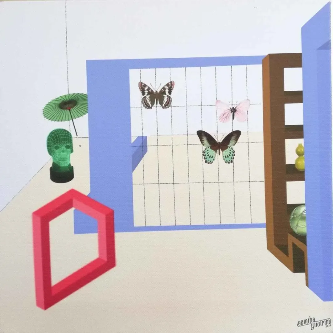 SEMİHA YILDIRIM — “İsimsiz”, 2019 "İsimsiz" eseri SEMİHA YILDIRIM tarafından 2019 yılında 25x25 cm ölçülerinde Tuval üzeri karışık teknik tekniği ile yapılmıştır.