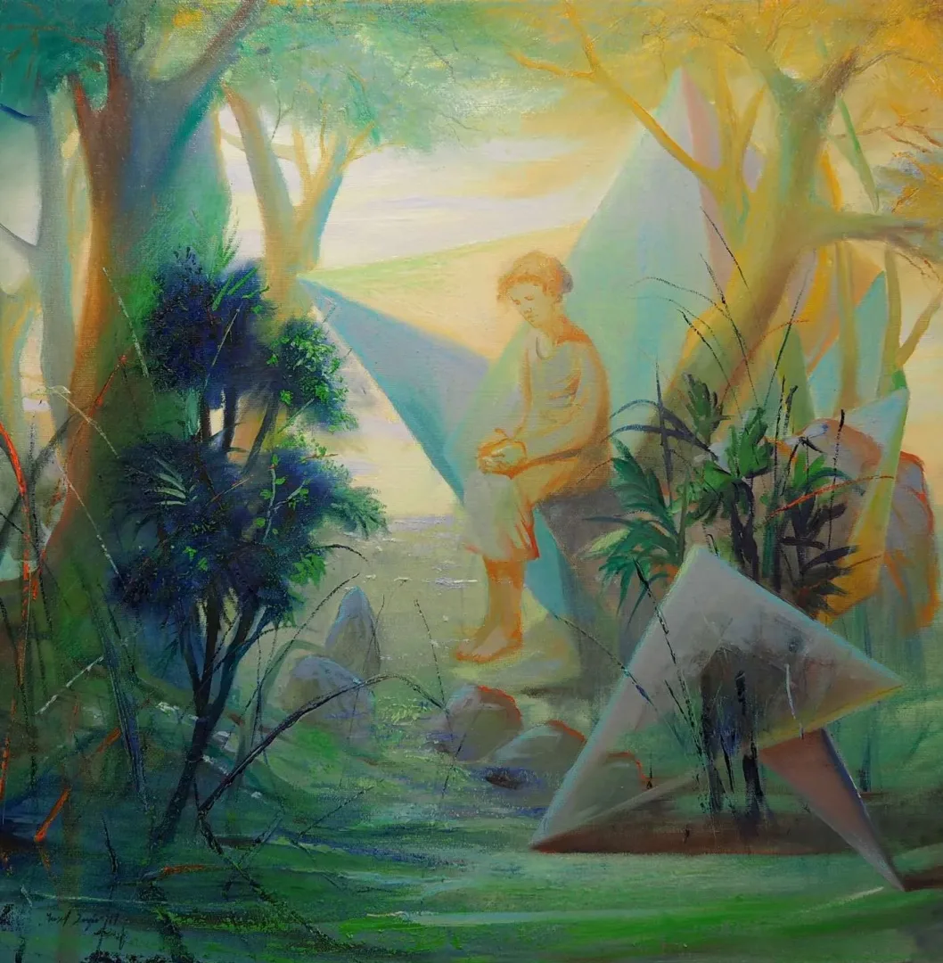 "İsimsiz" eseri YUSUF ŞENGÜR tarafından 2019 yılında 60x60 cm ölçülerinde Tuval üzeri yağlı boya tekniği ile yapılmıştır.