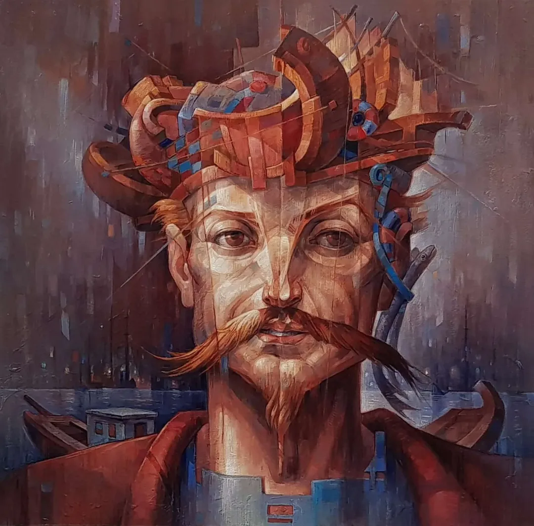 yakınlaştır "Temel Reis-III" eseri ADEM BAŞPINAR tarafından 2019 yılında 60x60 cm ölçülerinde Tuval üzeri akrilik boya tekniği ile yapılmıştır.