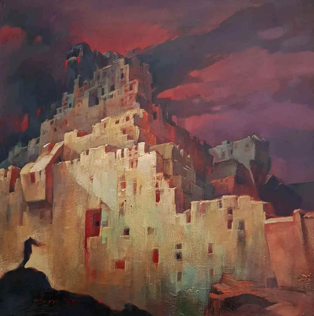 yakınlaştır "Kan Kalesi" eseri ADEM BAŞPINAR tarafından 2018 yılında 40x40 cm ölçülerinde Tuval üzeri yağlı boya tekniği ile yapılmıştır.