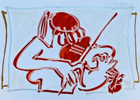 "Kemancı Kız" eseri ADNAN TURANİ tarafından 2011 yılında 50x70 cm ölçülerinde Kağıt üzeri karışık teknik tekniği ile yapılmıştır.