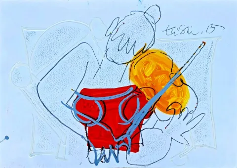 "Kemancı Kız" eseri ADNAN TURANİ tarafından 2015 yılında 50x70 cm ölçülerinde Kağıt üzeri karışık teknik tekniği ile yapılmıştır.