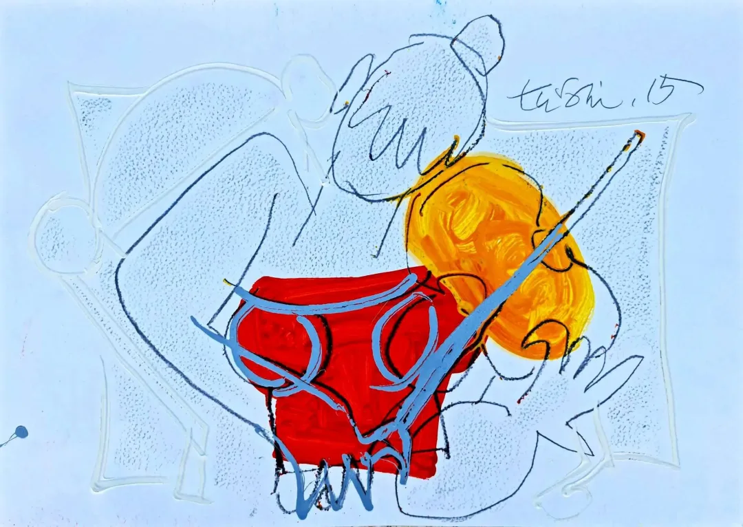 yakınlaştır "Kemancı Kız" eseri ADNAN TURANİ tarafından 2015 yılında 50x70 cm ölçülerinde Kağıt üzeri karışık teknik tekniği ile yapılmıştır.