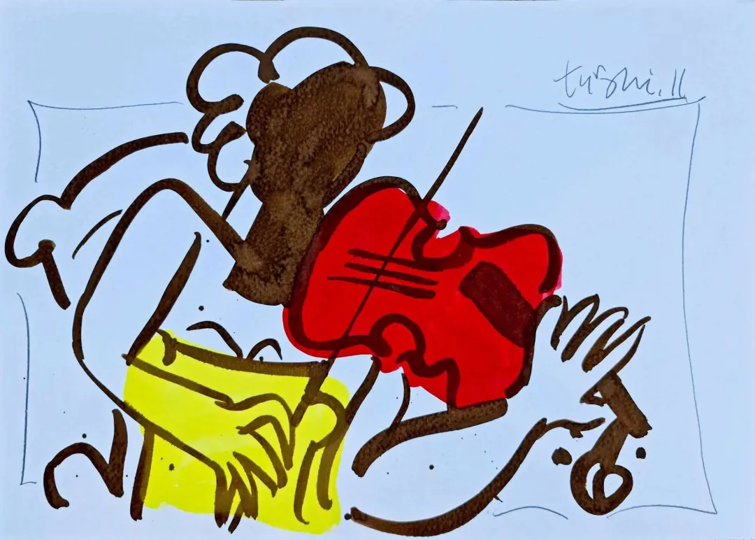 "Kemancı Kız" eseri ADNAN TURANİ tarafından 2011 yılında 50x70 cm ölçülerinde Kağıt üzeri karışık teknik tekniği ile yapılmıştır.