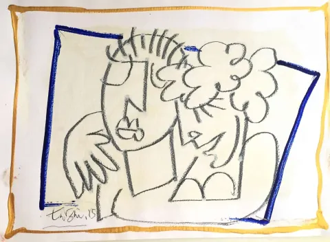 "Dansçı" eseri ADNAN TURANİ tarafından 2008 yılında 50x70 cm ölçülerinde Kağıt üzeri karışık teknik tekniği ile yapılmıştır.