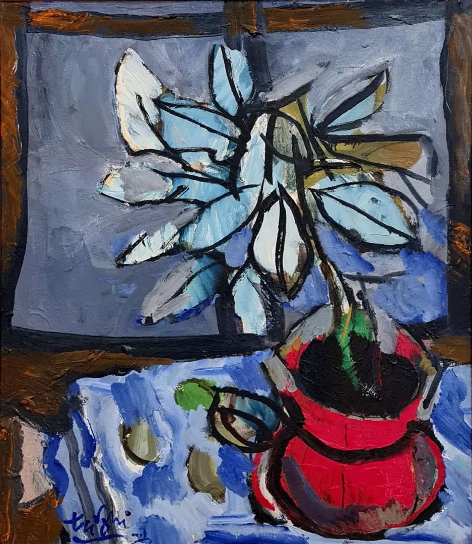 yakınlaştır "Natürmort" eseri ADNAN TURANİ tarafından 2001 yılında 60x50 cm ölçülerinde Tuval üzeri yağlı boya tekniği ile yapılmıştır.