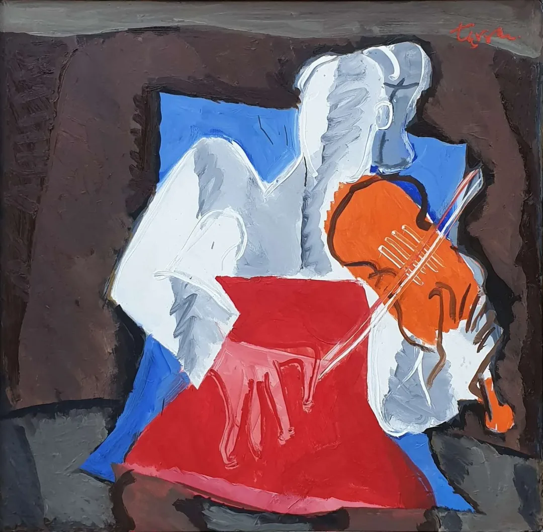 yakınlaştır "Kemancı Kız" eseri ADNAN TURANİ tarafından 2006 yılında 80x80 cm ölçülerinde Tuval üzeri yağlı boya tekniği ile yapılmıştır.