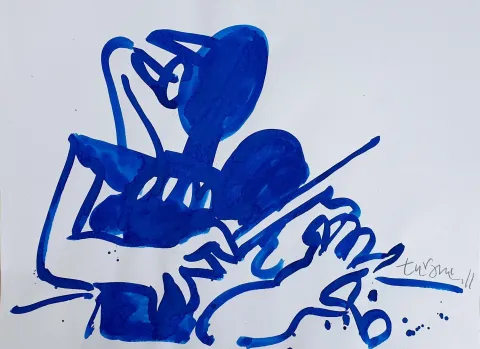 "Kemancı Kız" eseri ADNAN TURANİ tarafından 2011 yılında 50x70 cm ölçülerinde Kağıt üzeri yağlı boya tekniği ile yapılmıştır.