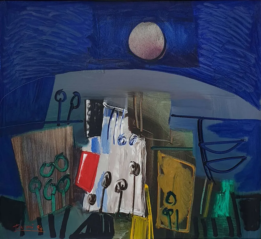 yakınlaştır "Peyzaj" eseri ADNAN TURANİ tarafından 1994 yılında 70x74 cm ölçülerinde Tuval üzeri yağlı boya tekniği ile yapılmıştır.