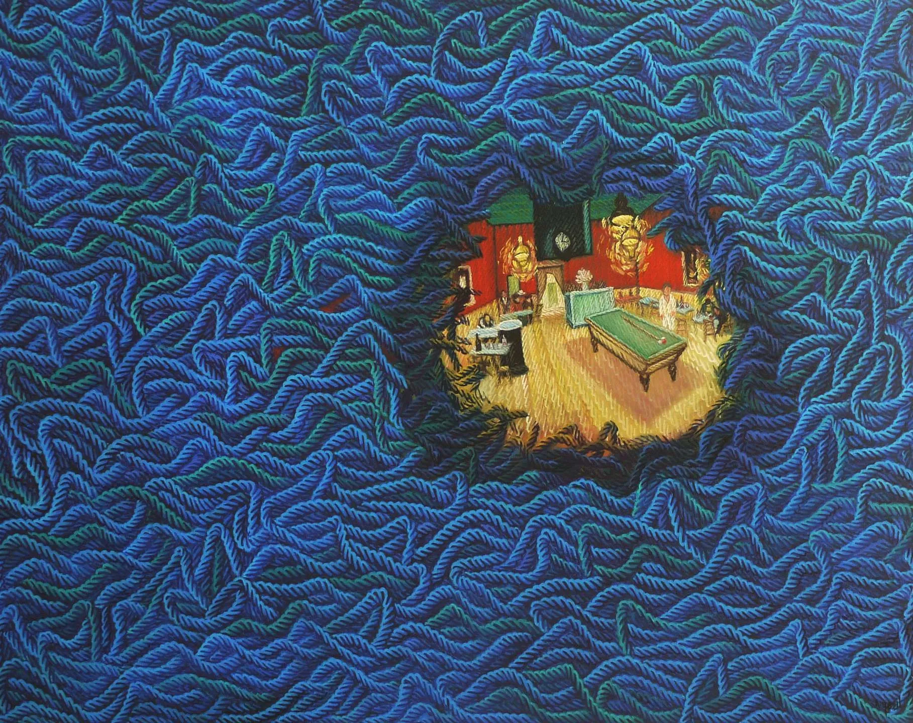"Bir figür bir yorum- Van Gogh" eseri AHMET YEŞİL tarafından 2020 yılında 110x150 cm ölçülerinde Tuval üzeri yağlı boya tekniği ile yapılmıştır.