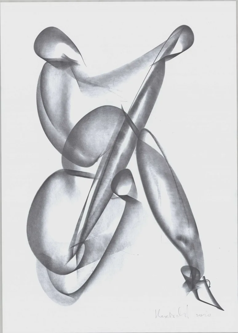ALİ HERİSCHİ — “İsimsiz”, 2020 "İsimsiz" eseri ALİ HERİSCHİ tarafından 2020 yılında 45x32 cm ölçülerinde Kağıt üzeri füzen tekniği ile yapılmıştır.