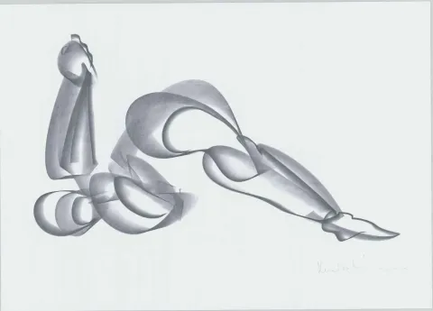 "İsimsiz" eseri ALİ HERİSCHİ tarafından 2020 yılında 45x32 cm ölçülerinde Kağıt üzeri füzen tekniği ile yapılmıştır.