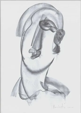 ALİ HERİSCHİ — “Untitled”, 2020 "İsimsiz" eseri ALİ HERİSCHİ tarafından 2020 yılında 42x30 cm ölçülerinde Kağıt üzeri füzen tekniği ile yapılmıştır.