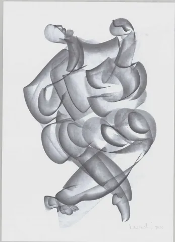 ALİ HERİSCHİ — “Untitled”, 2020 "İsimsiz" eseri ALİ HERİSCHİ tarafından 2020 yılında 32x45 cm ölçülerinde Kağıt üzeri füzen tekniği ile yapılmıştır.