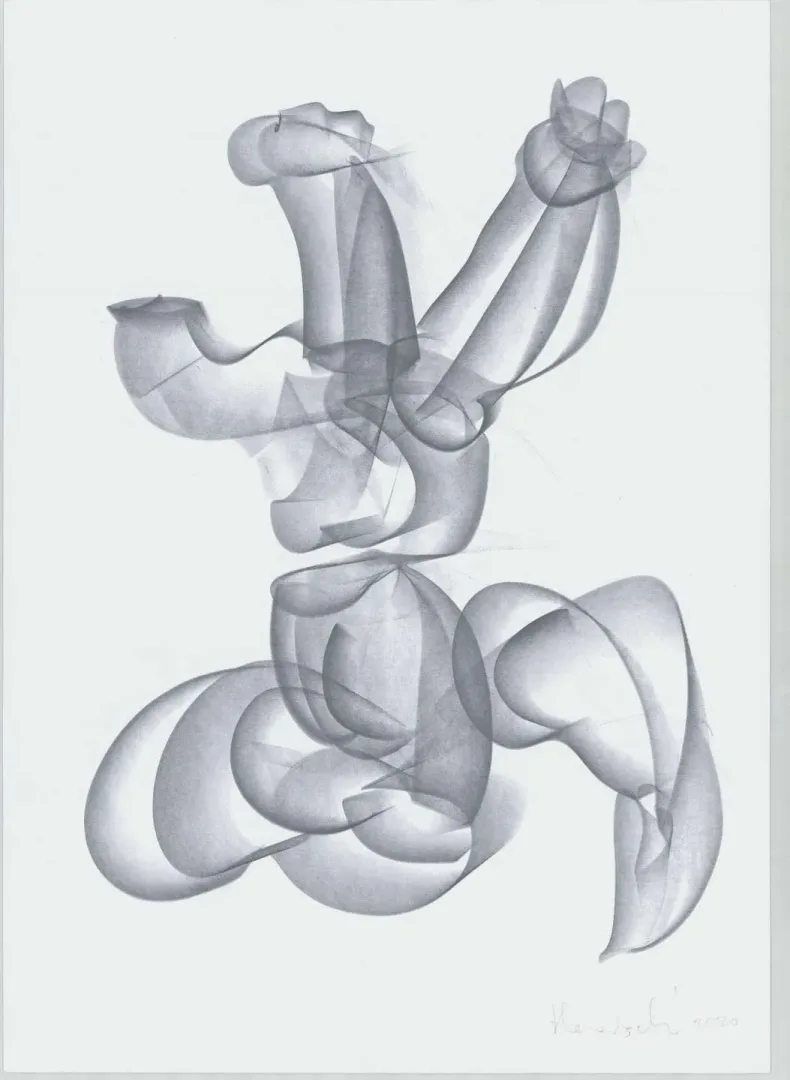 "İsimsiz" eseri ALİ HERİSCHİ tarafından 2020 yılında 30x42 cm ölçülerinde Kağıt üzeri füzen tekniği ile yapılmıştır.