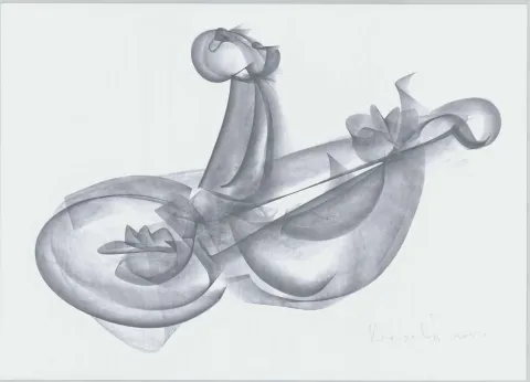 "İsimsiz" eseri ALİ HERİSCHİ tarafından 2020 yılında 45x32 cm ölçülerinde Kağıt üzeri füzen tekniği ile yapılmıştır.
