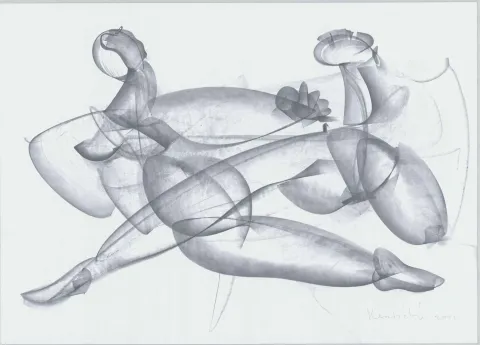 "İsimsiz" eseri ALİ HERİSCHİ tarafından 2020 yılında 45x32 cm ölçülerinde Kağıt üzeri füzen tekniği ile yapılmıştır.