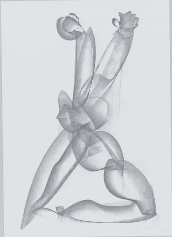 "İsimsiz" eseri ALİ HERİSCHİ tarafından 2020 yılında 45x32 cm ölçülerinde Kağıt üzeri füzen tekniği ile yapılmıştır.