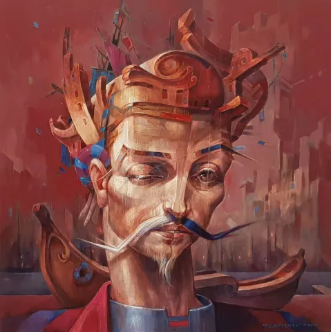 ADEM BAŞPINAR — “Son Tayfa - Temel”, 2020 "Son Tayfa - Temel" eseri ADEM BAŞPINAR tarafından 2020 yılında 60x60 cm ölçülerinde Tuval üzeri akrilik boya tekniği ile yapılmıştır.