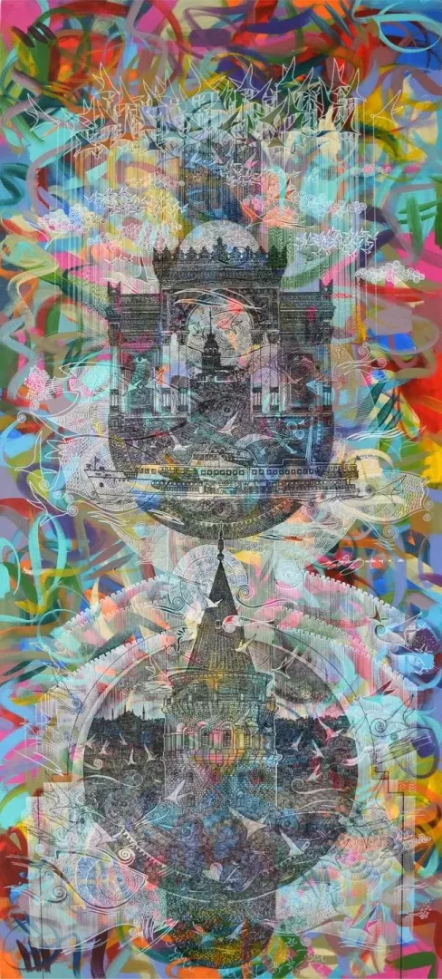 ENGİN KORKMAZ — “isimsiz”, 2019 "isimsiz" eseri ENGİN KORKMAZ tarafından 2019 yılında 180x80 cm ölçülerinde Tuval üzeri akrilik boya tekniği ile yapılmıştır.