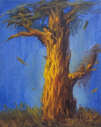 "isimsiz" eseri AHMET YEŞİL tarafından 2019 yılında 95x75 cm ölçülerinde Tuval üzeri yağlı boya tekniği ile yapılmıştır.