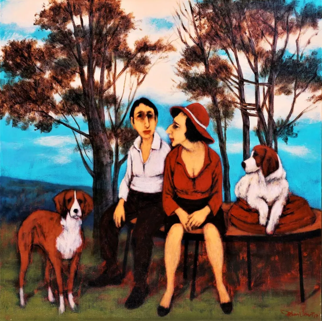 ORHAN UMUT — “isimsiz”, 2019 "isimsiz" eseri ORHAN UMUT tarafından 2019 yılında 70x70 cm ölçülerinde Tuval üzeri akrilik boya tekniği ile yapılmıştır.