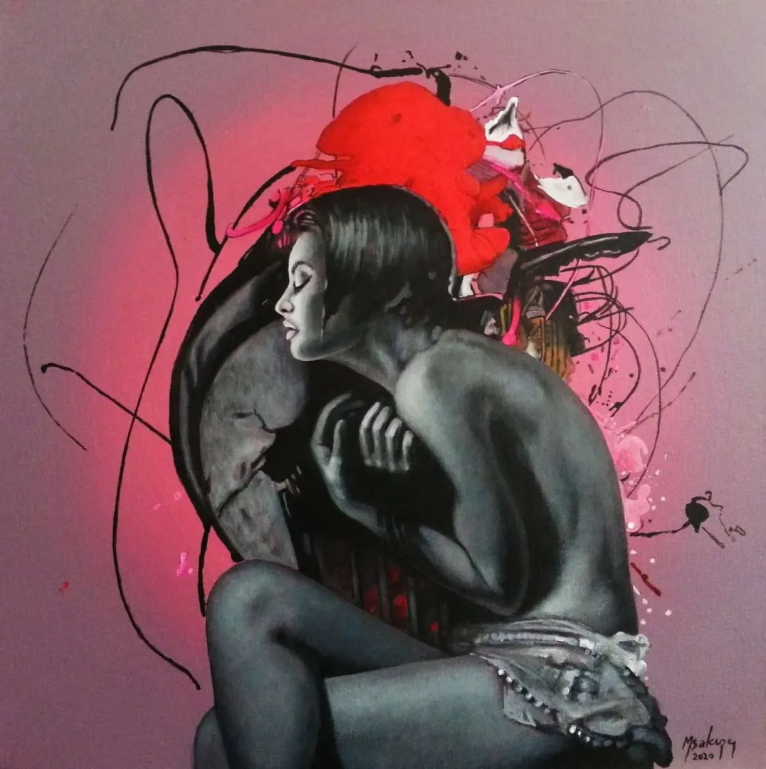 "Miskin Öfke 2" eseri MEHMET SAKIZCI tarafından 2020 yılında 40x40 cm ölçülerinde Tuval üzeri akrilik boya tekniği ile yapılmıştır.