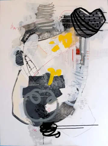 "x" eseri ÇAĞLAR UZUN tarafından 2019 yılında 120x90 cm ölçülerinde Tuval üzeri akrilik pastel boya dripstik tekniği ile yapılmıştır.