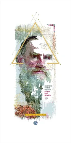ERSAN ÇETİN — “Tolstoy”, 2020 "Tolstoy" eseri ERSAN ÇETİN tarafından 2020 yılında 50x25 cm ölçülerinde UV Baskı tekniği ile yapılmıştır.