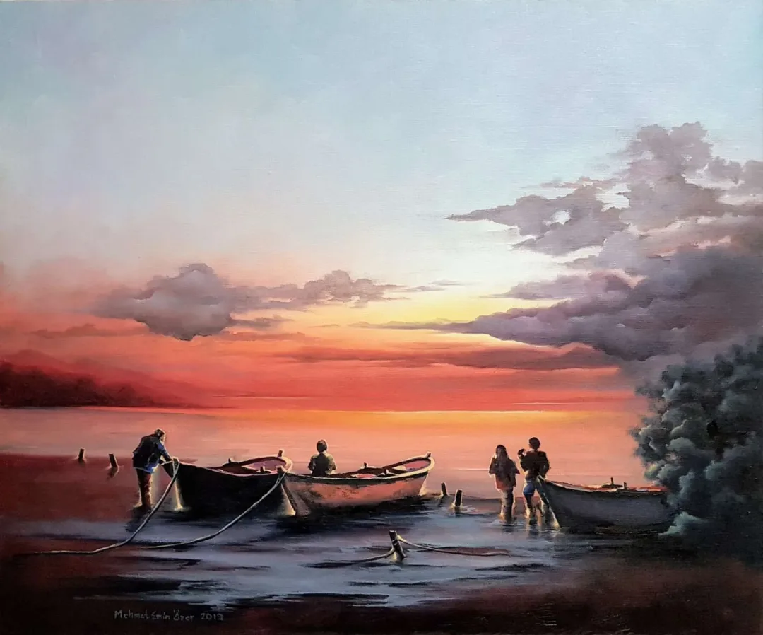 Bu eser MEHMET EMİN ÖZER tarafından 2019 yılında 50x60 cm ölçülerinde Tuval üzeri yağlı boya tekniği ile yapılmıştır.