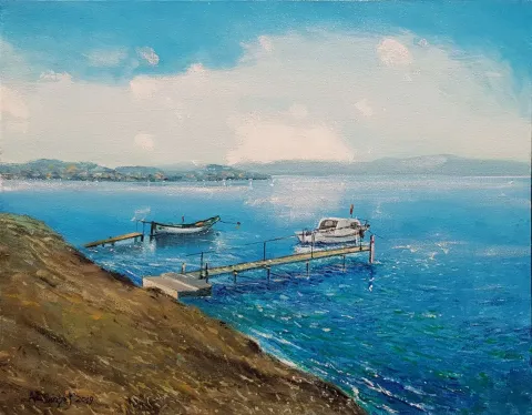 CELAL BİNZET — 2019 Bu eser CELAL BİNZET tarafından 2019 yılında 35x45 cm ölçülerinde Tuval üzeri yağlı boya tekniği ile yapılmıştır.