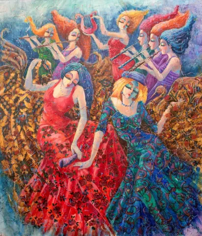 "İsimsiz" eseri DERYA YILDIZ tarafından 2020 yılında 100x85 cm ölçülerinde Tuval üzeri yağlı boya tekniği ile yapılmıştır.