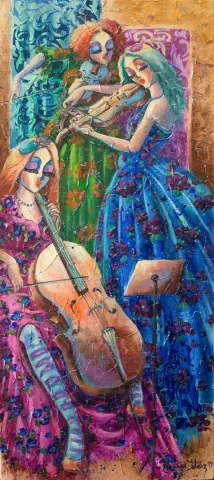 "İsimsiz" eseri DERYA YILDIZ tarafından 2019 yılında 70x30 cm ölçülerinde Tuval üzeri yağlı boya tekniği ile yapılmıştır.