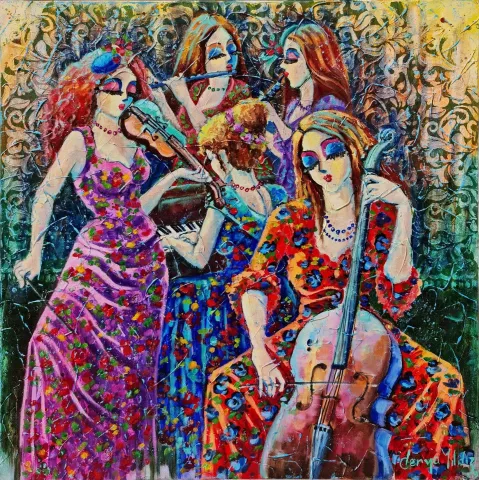 "İsimsiz" eseri DERYA YILDIZ tarafından 2019 yılında 50x50 cm ölçülerinde Tuval üzeri yağlı boya tekniği ile yapılmıştır.