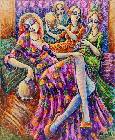 "İsimsiz" eseri DERYA YILDIZ tarafından 2019 yılında 60x50 cm ölçülerinde Tuval üzeri yağlı boya tekniği ile yapılmıştır.