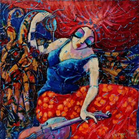 "İsimsiz" eseri DERYA YILDIZ tarafından 2020 yılında 30x30 cm ölçülerinde Tuval üzeri yağlı boya tekniği ile yapılmıştır.