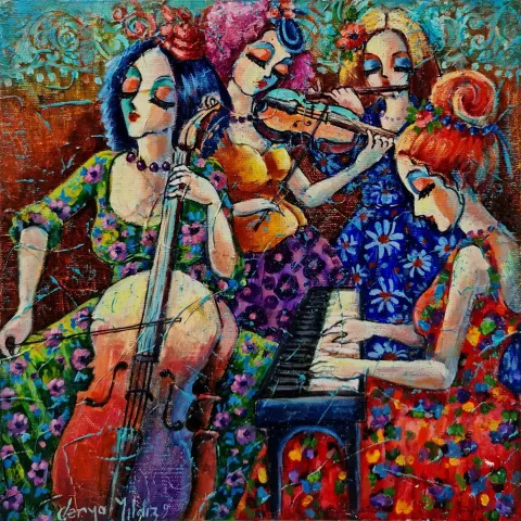 "İsimsiz" eseri DERYA YILDIZ tarafından 2019 yılında 30x30 cm ölçülerinde Tuval üzeri yağlı boya tekniği ile yapılmıştır.