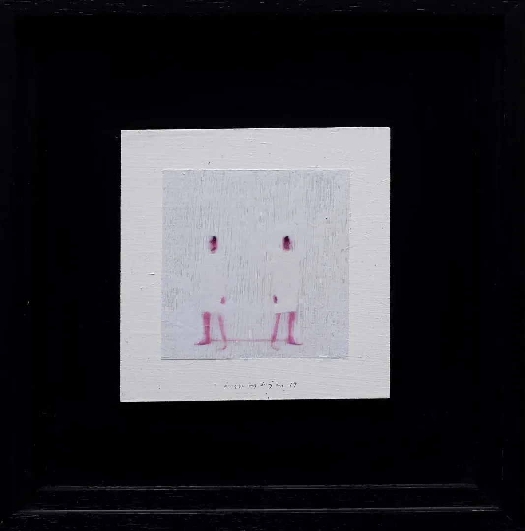 DUYGU AYDOĞAN — “İsimsiz”, 2019 "İsimsiz" eseri DUYGU AYDOĞAN tarafından 2019 yılında 10x10 cm ölçülerinde MDF üzeri transfer ve akrilik tekniği ile yapılmıştır.