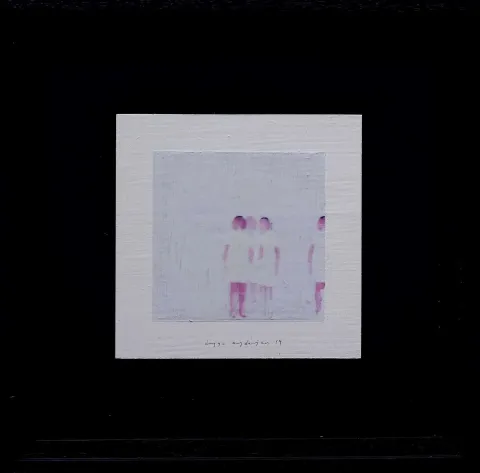 DUYGU AYDOĞAN — “Untitled”, 2019 "İsimsiz" eseri DUYGU AYDOĞAN tarafından 2019 yılında 10x10 cm ölçülerinde MDF üzeri transfer ve akrilik tekniği ile yapılmıştır.